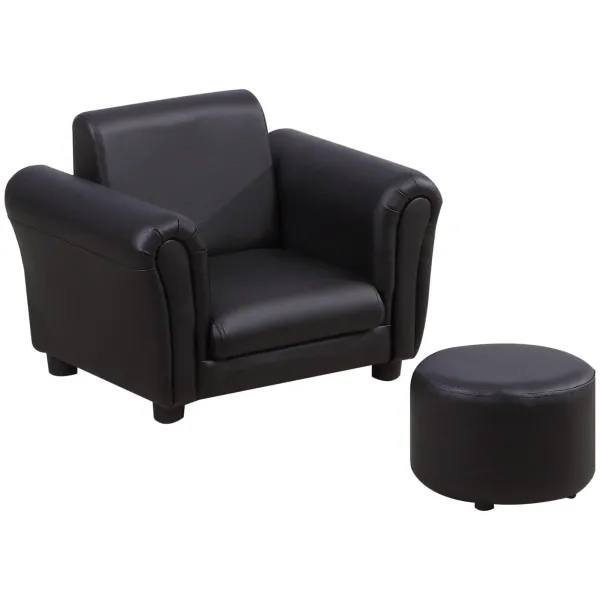 Image of Kids Sofa Children Chair Seat Armchair W/Footstool Playroom Bedroom