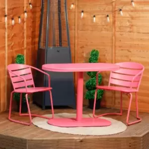 image of Gardenwize Iris Bistro Set - Pink