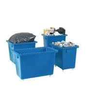 Image of Slingsby Bottle Skip 625X570X570mm 4X50mm Swivel Blue 328232