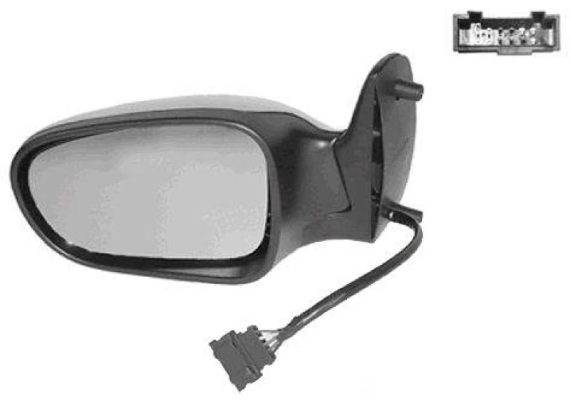Image of VAN WEZEL 1868817 Wing mirror * HAGUS * Left, Heatable, primed Outside Mirror (50)