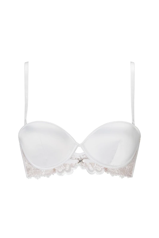 Image of Ann Summers Womens Bridal The Icon Padded Multiway Balcony Bra in White Size: 34A White Female 34A
