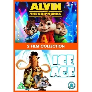 Image of 2 Film Collection - Alvin & The Chipmunks + Ice Age DVD