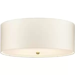 image of Netlighting Fletcher 26" Flush Ceiling Light with Aged Brass Finial