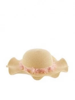 image of Monsoon Girls Macaroon Butterfly Floppy Hat - Natural