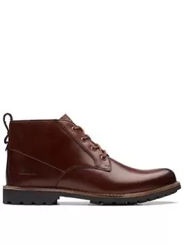 Image of Clarks Westcombe Mid Boots - Brown, Size 11, Men
