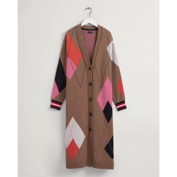 Image of Gant Gant Argyle Long Cardigan - ROASTD WLNT 210
