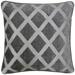 Image of Hermes Chenille Cushion Graphite / 45 x 45cm / Polyester Filled