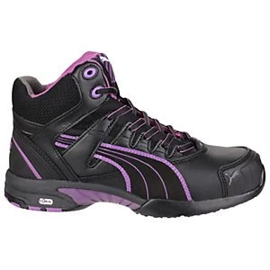 Image of Puma Mid Stepper Ladies Safety Trainer Boots Black - Size 35
