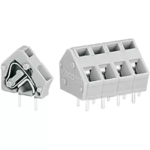 Image of Wago 236-401 1 Pole 5/5.08mm 24A 45° Stackable PCB Terminal Block Grey