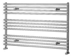 Image of Wickes Liquid Round Horizontal Designer Towel Radiator - Chrome 600 x 1000 mm
