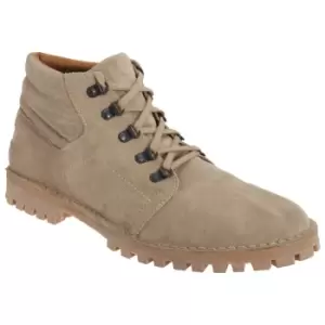 Image of Roamers Mens Real Suede D Ring Leisure Boots (10 UK) (Light Taupe)