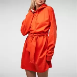 Missguided Tall Belted Hoodie Mini Dress - Red