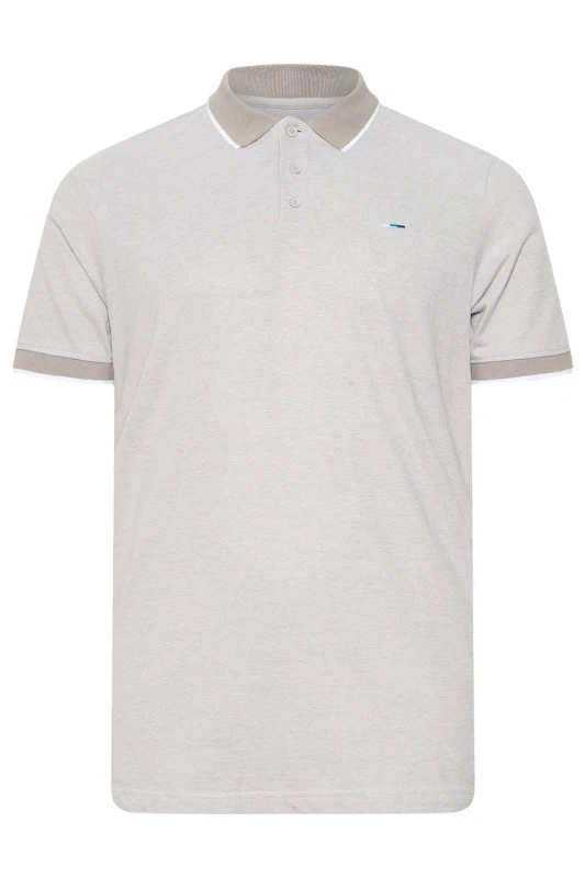 Image of BadRhino Mens Birdseye Polo Shirt in Natural Size: XL Natural Male XL