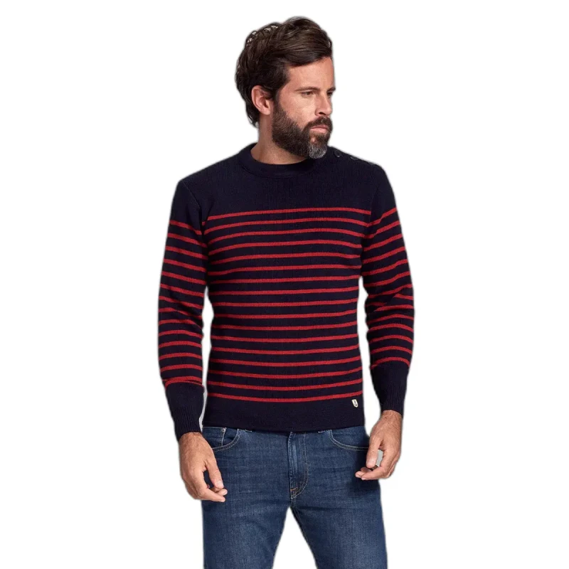 Image of Armor-Lux Round neck sweater Armor-Lux Molene Bleu Male XL