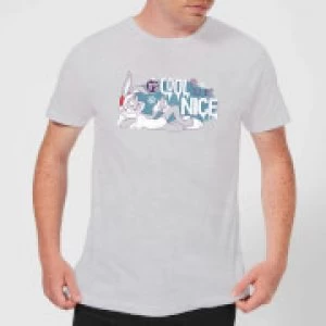 Image of Looney Tunes Its Cool To Be Nice Mens Christmas T-Shirt - Grey - 3XL