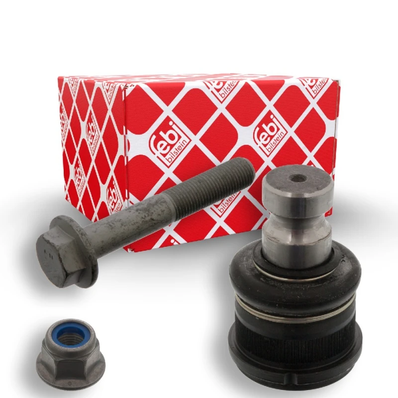 Image of FEBI BILSTEIN 45942 Ball joint OE Turbo NEW, Front Axle Right, with nut Support-/Steering Link (2462)