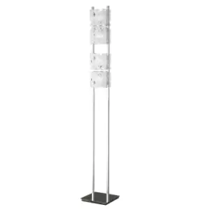 Image of Tokio Floor Lamp 4 Light G9, Gloss White/Polished Chrome