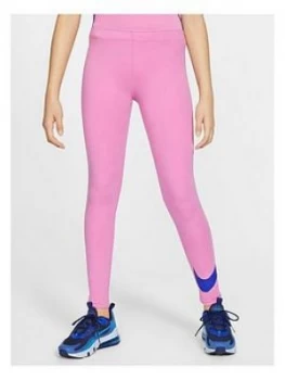 image of Nike Nsw Older Girls Swoosh Leggings - Pink