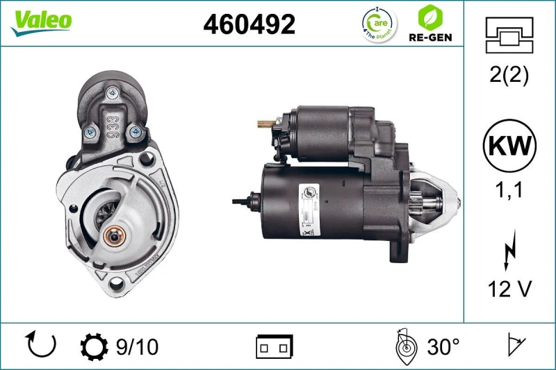 Image of Starter motor VALEO 460492