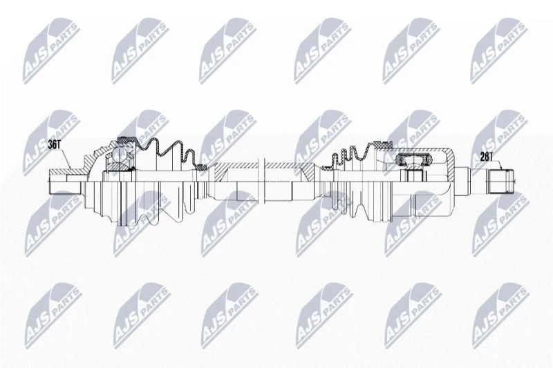 Image of NTY NPW-WW-053 Drive shaft Front Axle Right Drive Shaft (13)