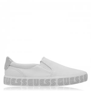 Image of Guess Gray Slip-on Trainers - White