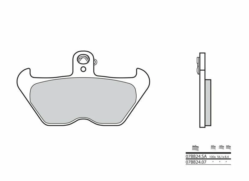 Image of Brembo S.p.A. Street Sintered Metal Brake pads - 07BB24SA