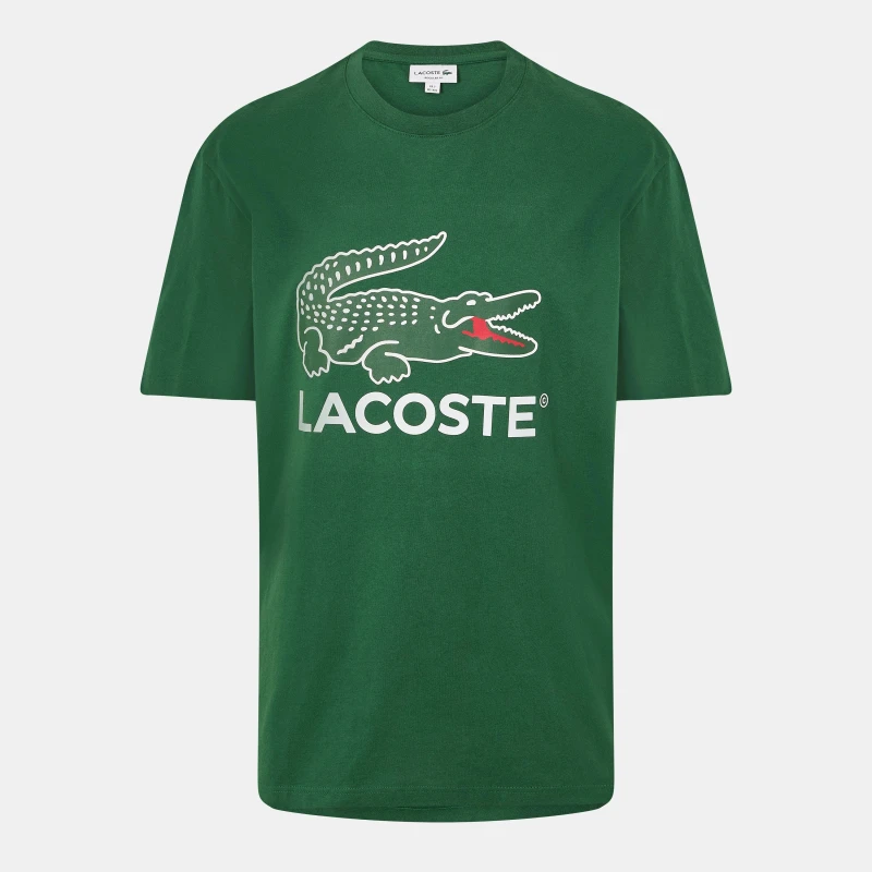 Image of Lacoste Mens Large Logo T-Shirt Green male XS