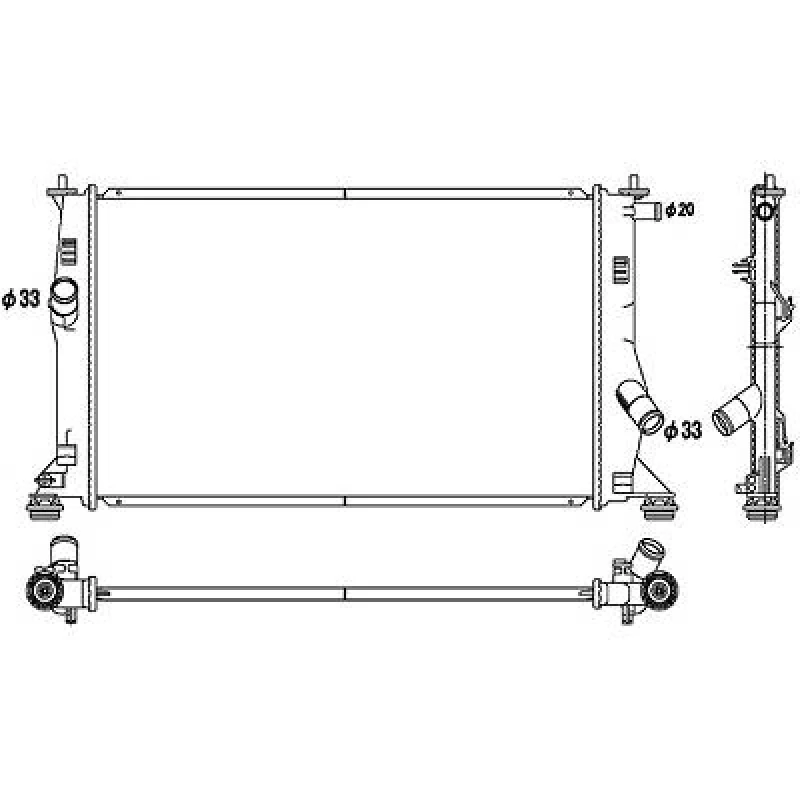 Image of Engine radiator DIEDERICHS DCM2263