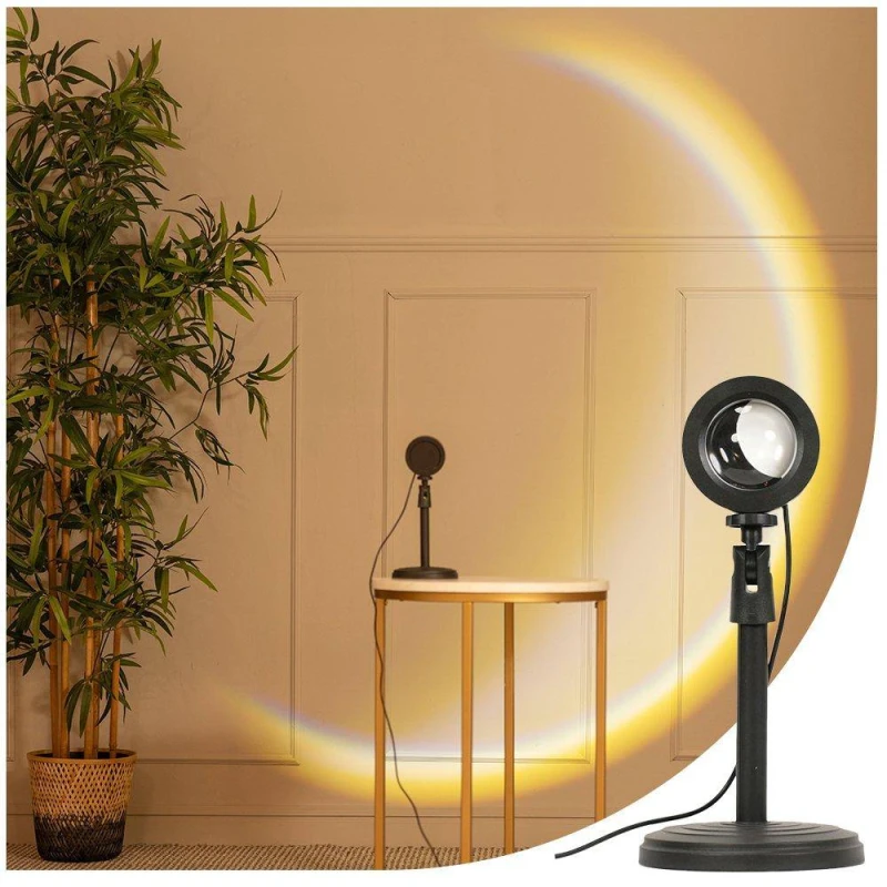 Image of ValueLights Crescent Moon Projector Lamp Bedroom Night Light with USB Cable Multi
