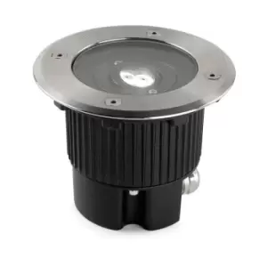 Image of Leds-C4 Gea - Outdoor LED Recessed Ground Uplight Stainless Steel Polished 12.5cm 522lm 3000K IP67