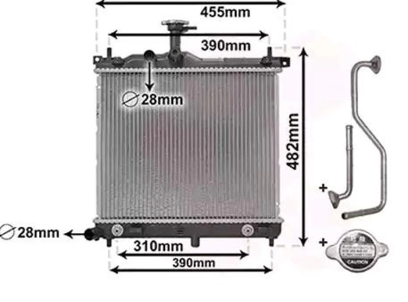 Image of VAN WEZEL Engine radiator VAN WEZEL 82002292