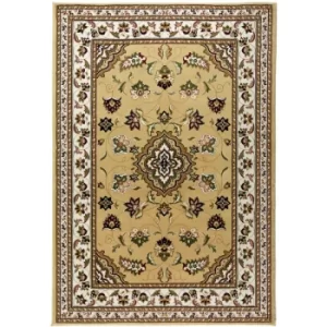 Image of Traditional Oriental Classic Design Quality Sherborne Rug in Beige 80x150cm (2'6''x5'0'')