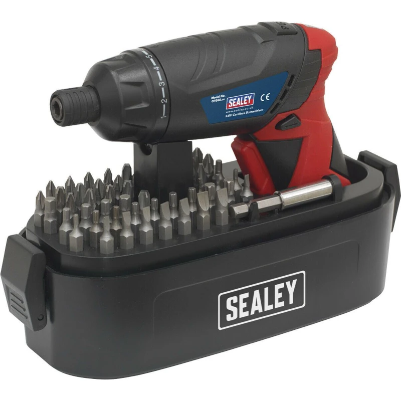 Image of Loops 53 PACK 3.6V Cordless Screwdriver Set - 1.3Ah Lithium-ion Battery - LED Torch Multi
