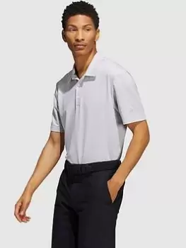 Image of adidas Golf Ottoman Stripe Primegreen Polo - Grey/White Size XL Men