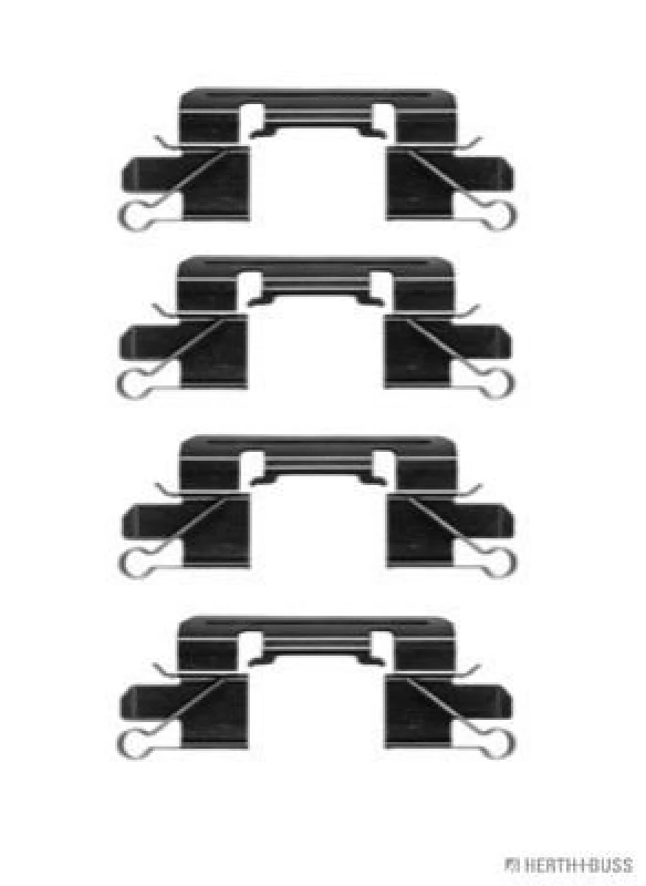 Image of Brake pad fitting kit HERTH+BUSS JAKOPARTS J3665014
