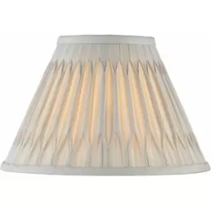 image of Loops - Tapered Cylinder Lamp Shade - Silver Silk - 60W E27 or B22 gls - e10066