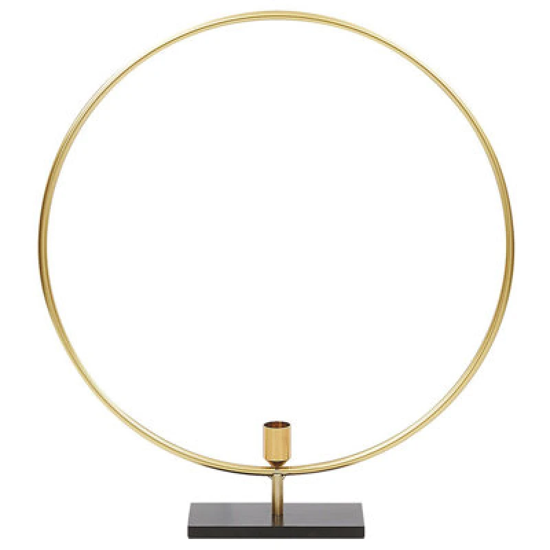 Image of Beliani Candle Holder Seram Metal 45cm Gold