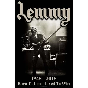 image of Lemmy - Lived to Win Poster