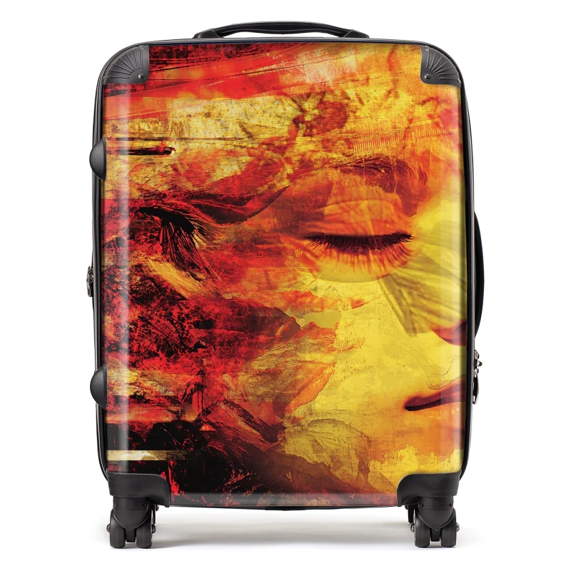 Image of Designer Luggage Calista Vale: 00003 Suitcase in Yellow Size: Large Yellow Unisex Large