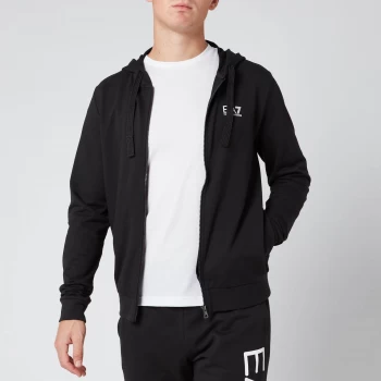 Image of Emporio Armani EA7 Core ID Logo Zip Through Hoodie Black Size XL Men