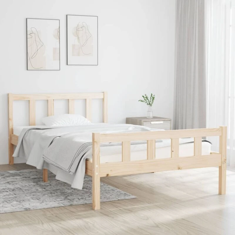 Image of VIDAXL Vidaxl - Bed Frame without Mattress Solid Wood 100x200cm 8720287066088