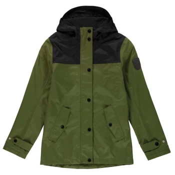 Image of Gelert Coast Waterproof Jacket Junior - Khaki/Black
