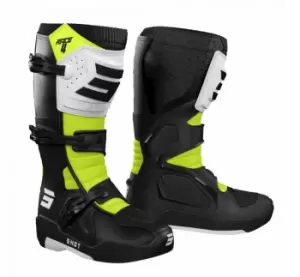 Image of SHOT Boots Race 4 Black White Neon Yellow 41