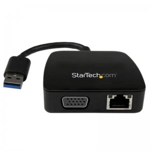 Image of Universal USB 3.0 Laptop Mini Docking Station W/ Vga Gbe - USB 3.0 Gi