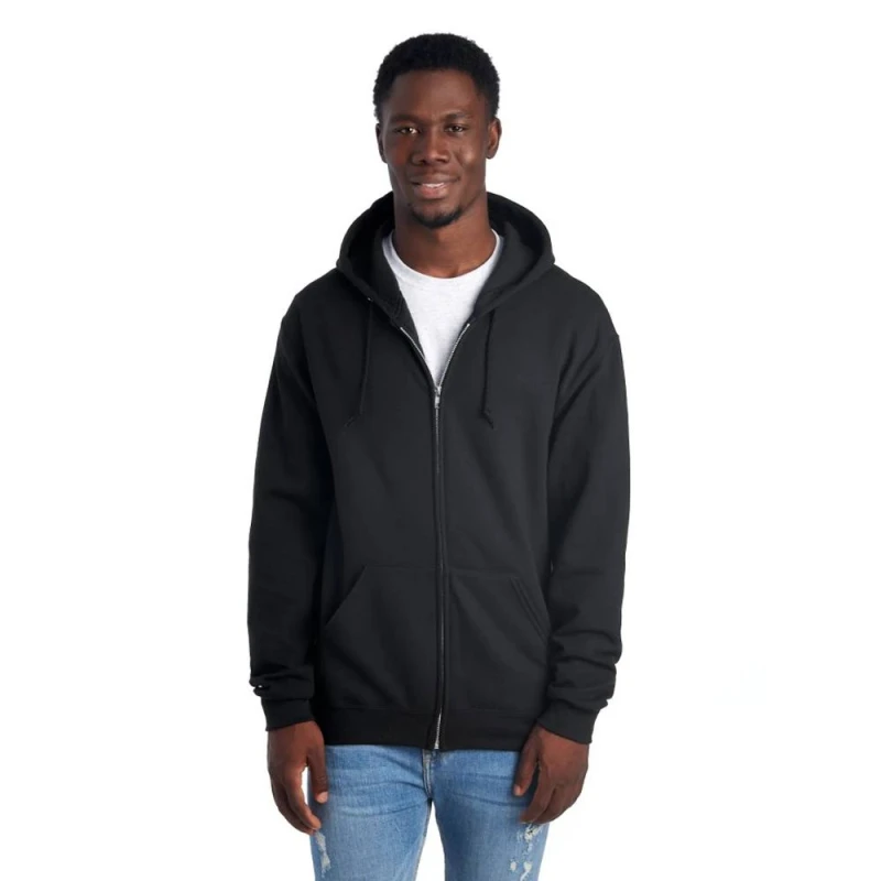 Image of JERZEES Mens Nublend Full Zip Hoodie in Black Size: Small Black Male S