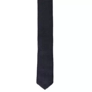 Image of Boss Boss Double Knitted T-Tie 6cm Mens - Blue