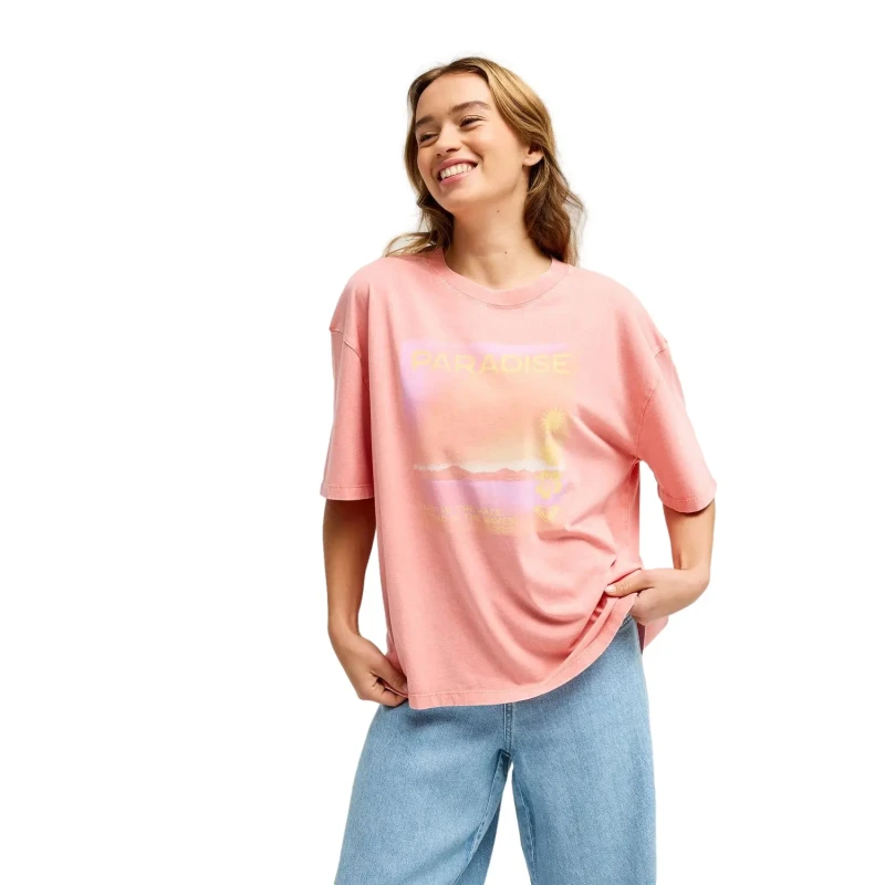 Image of Roxy Womens oversized T-Shirt Roxy Rose Female L