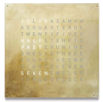 Image of QLOCKTWO Large Creators Edition Silver & Gold Wall Clock 90cm