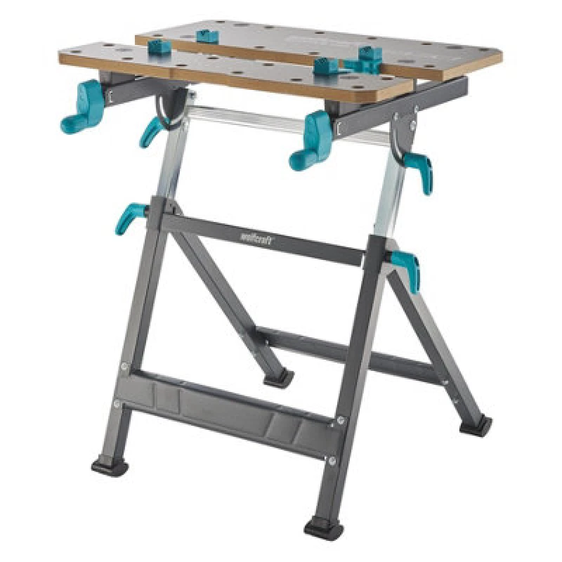Image of Wolfcraft Master 650 Ergo Height Adjustable Clamping And Working Table Portable Workbench For Diy, Assembly And Repairs