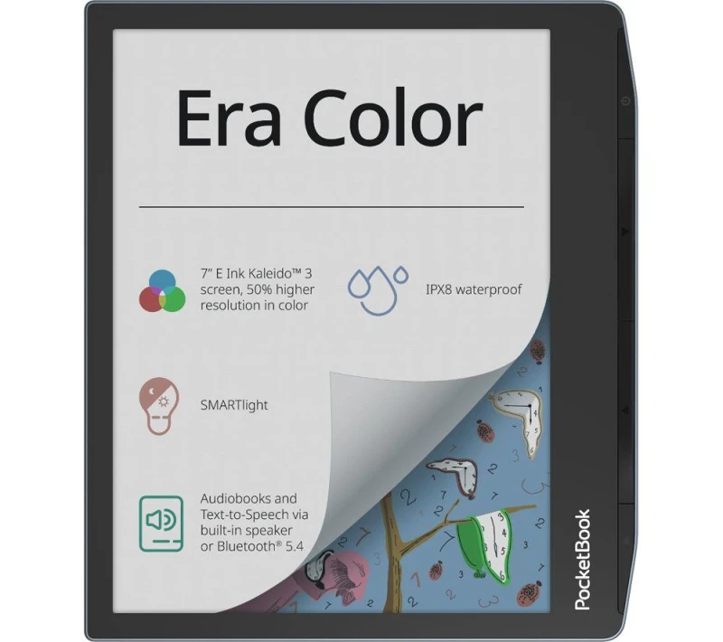 Image of PocketBook PocketBook Era Colour e-book Reader, Dual Core CPU, 32GB, 7" E Ink Kaleido 3 Touchscreen, WiFi, Bluetooth, Stormy Sea PB700K3-1-WW